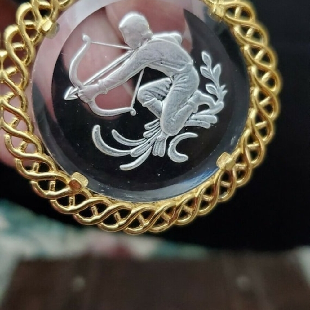 Trifari Gold and Silver Archer Necklace